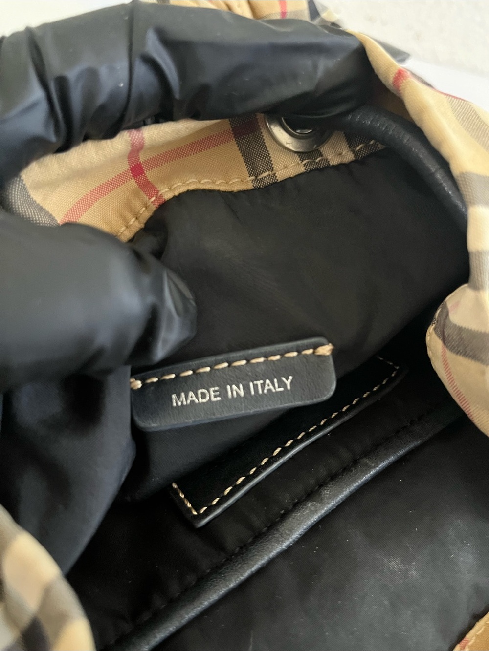 Burberry check small backpack - Picture 5 of 14